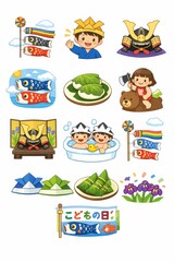 Fototapeta premium Children's day in Japan stickers