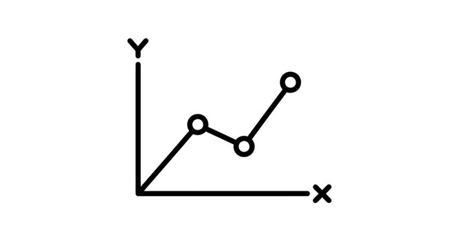 A simple line graph displaying data points along x and y axes