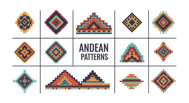 Andean Patterns Collection - Traditional Geometric Designs and Motifs.