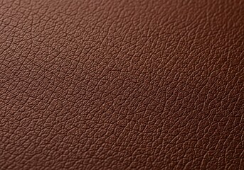 Fototapeta premium Dark brown leather texture shows natural grain patterns and highlights.