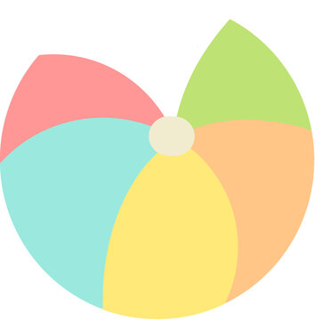 beach ball summer icon illustration inflatable toy vector