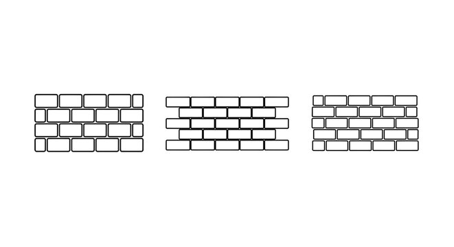 different brick wall patterns illustrating classic masonry designs and building block arrangements perfect for architectural graphic resources