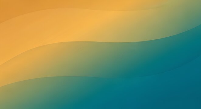 A smooth, abstract background featuring gentle wavy lines and a gradient transition from warm orange to cool teal blue.