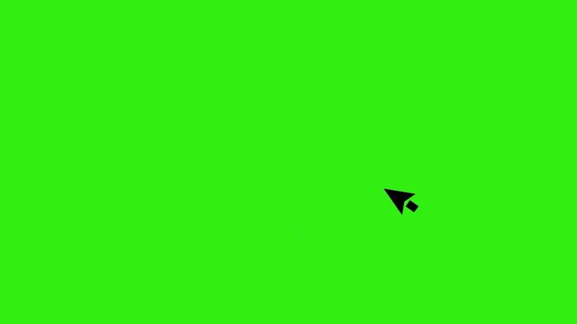 Smooth gliding dashed arrow pointing left green screen