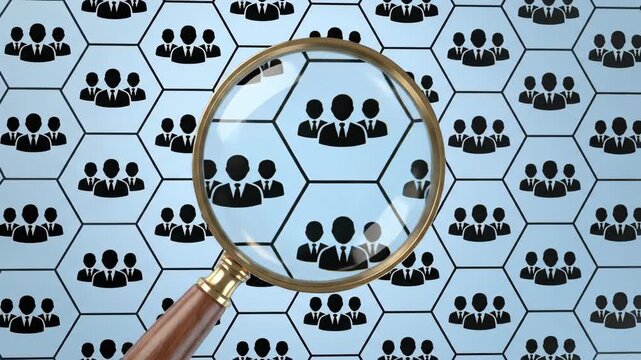 Employment Labor Law Justice Rights Fairness Compliance Regulation Equality Protection Human Resource Recruitment Research Magnifying Glass Team Network Workforce Icon Pattern Justice Scale