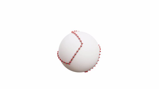 3d animation baseball bouncing sport game ball loop