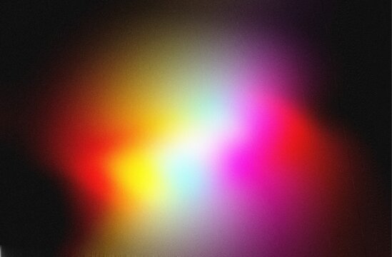 Vibrant grainy gradient background with abstract colorful light leaks