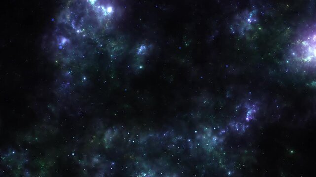 Deep Space Nebula and Purple Cosmic Clouds Background
