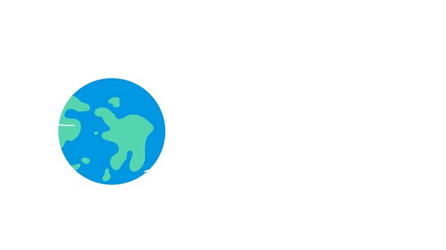 Earth rotation animation with copy space area