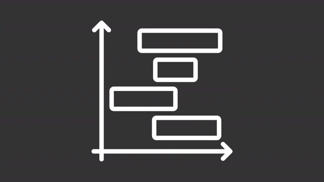 Gantt Chart Project Management Timeline Animation Transparent
