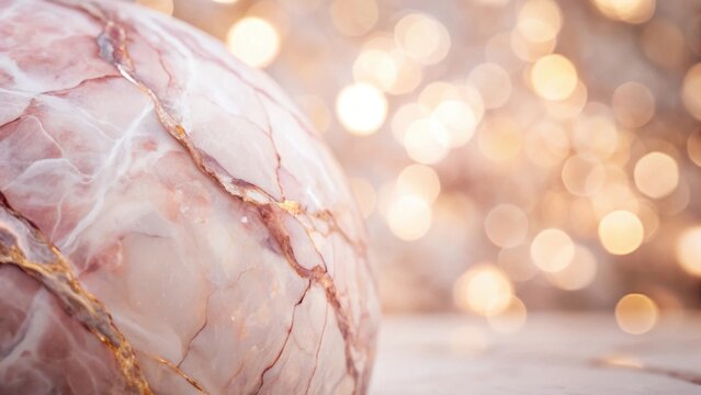 A photo of elegant soft pink marble with intricate veining on a smooth surface