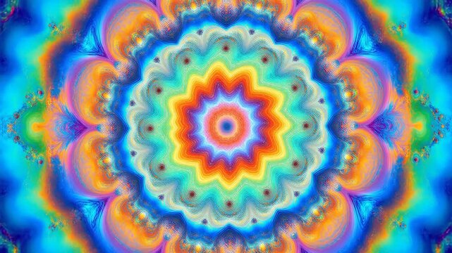 Colorful abstract mandala design representing Generative AI and Creative Energy