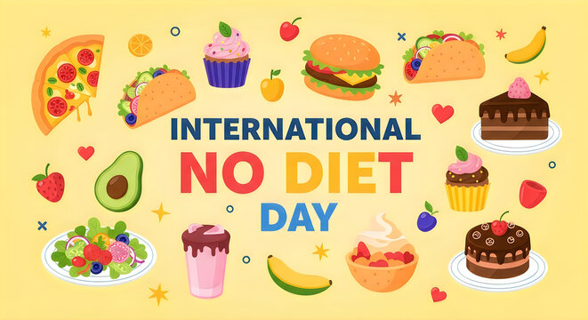 International no diet day celebration a colorful feast of delicious foods