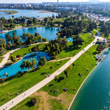 Aerial View of William R. Mason Regional Park in Irvine, California.