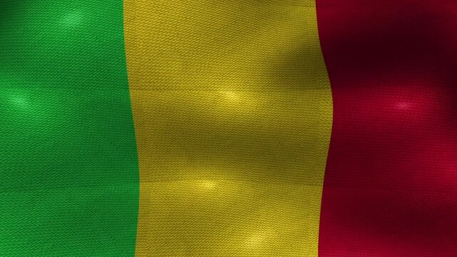 Mali Malian Flag Textured Background Waving