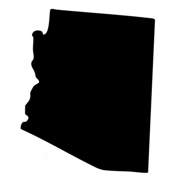 Arizona state map icon with clean and simple design, perfect for geography, travel, and location based projects