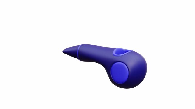 3d animation whistle sport referee coaching signal alert equipment