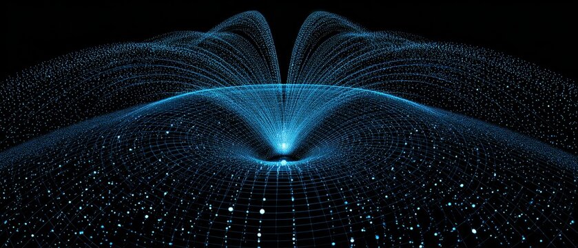 Blue line networking internet showing in digital illustration cyberspace