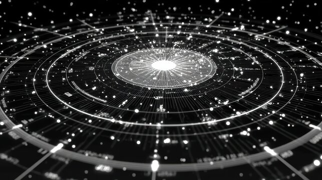 Abstract Data Network with Glowing Points | Digital Technology Concept