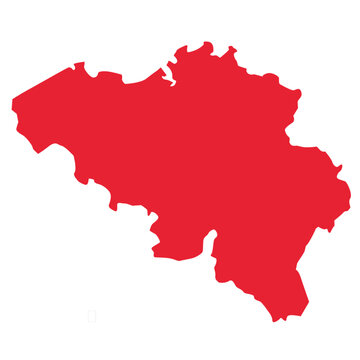 Belgium map icon with clean and simple design, ideal for geography, travel, and location based concepts