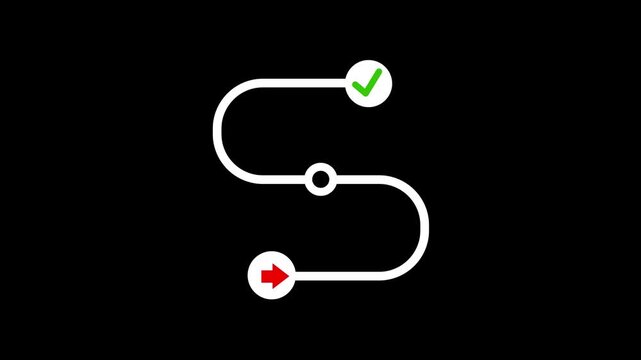 Minimalist pink heart icon on a white background with a black border