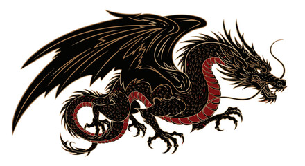 Obraz premium Dragon mythical creature with wings 1.