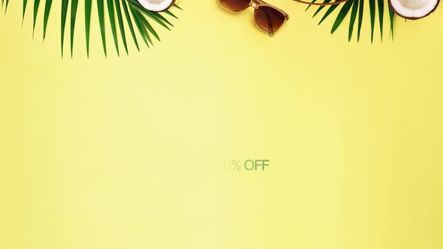 Marigold Yellow Simple Suumer Sale Promotion Reminder Instagram Story Video