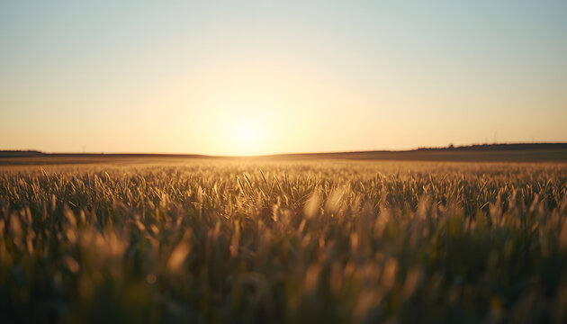 Lingering Sunset Light Nostalgia Landscape