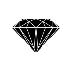 Fototapeta premium Diamond Icon for Luxury Premium Quality Jewelry and Business Value Symbol Vector