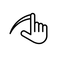Obraz premium Swipe Gesture Icon for Mobile App and Web Design, Touch Interaction Vector Illustration