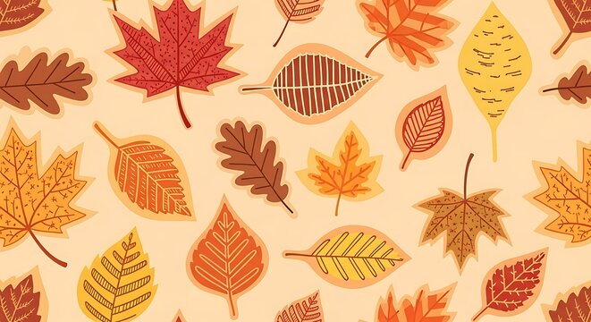 Autumn leaf illustration colorful fall season nature background design