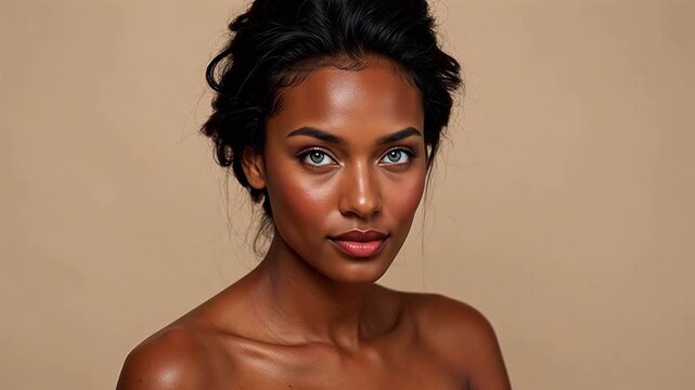 Portrait of a woman with styled hair for Digital Transformation and Cyber Infrastructure