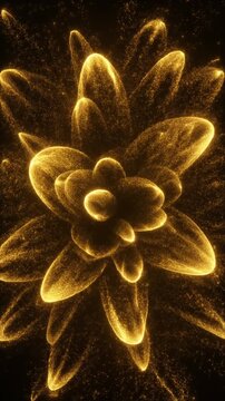 Golden Orb Imploding Then Exploding Outward &mdash; Power Reveal Cinematic Effect