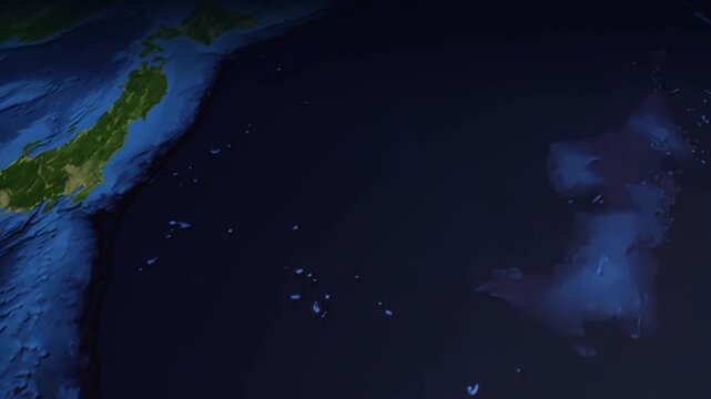 Animated Flight Path Map from Tokyo Japan to Delhi India