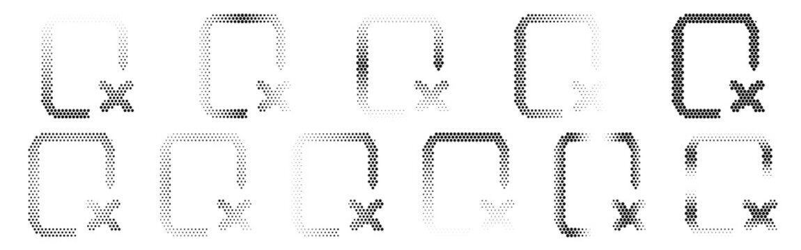File Halftone Icon Collection &ndash; File Dotted Circles Halftones Geometric Dots Gradient &ndash; Dot Spray Gradient Vector Set &ndash; File Illustration Halftone Gradient