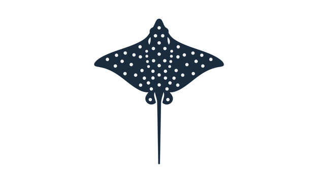 Dark blue stingray with white spots
