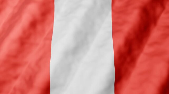 Peru Flag Waving Seamless Loop 4K National Background Animation