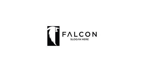 Obraz premium Creative Falcon logo design vector illustration