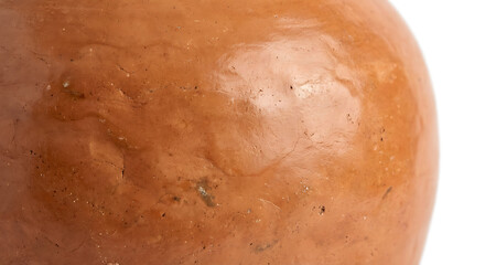 Fototapeta premium Handmade Terracotta Ceramic Pottery Texture with Glossy Glaze
