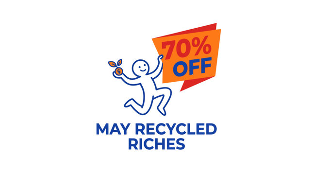May Recycled Riches Discount Sale Icon