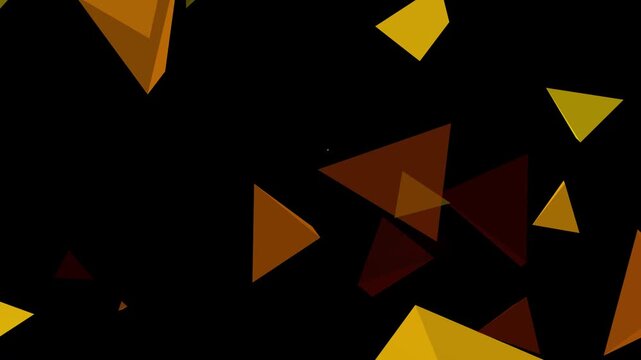  Abstract 3D Floating Tetrahedron Geometry Particles