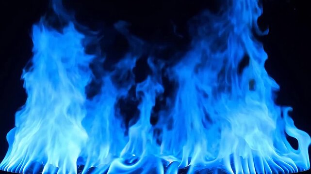 Blue flames on black background for Contemporary Lifestyle and Visual Storytelling