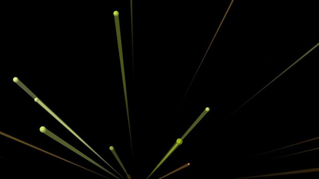 Abstract Glowing Light Rays and Shooting Particles Motion Background