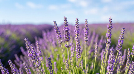 Obraz premium Champ de lavande en fleurs en été