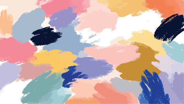Colorful abstract brush strokes art.