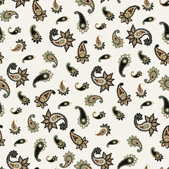 Fototapeta premium Light Tossed Oriental Teardrop Motif