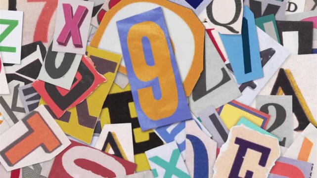 alphabet collage transition