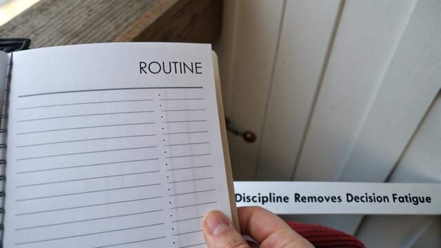 Daily Routine Planner for Enhanced Productivity and Mindfulness to Overcome Decision Fatigue and Foster Discipline