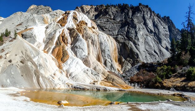 Mammoth Hot Springs Terraces in Yellowstone National Park.