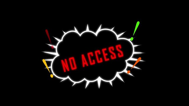 Explosive red no access sign animation exploding dynamic